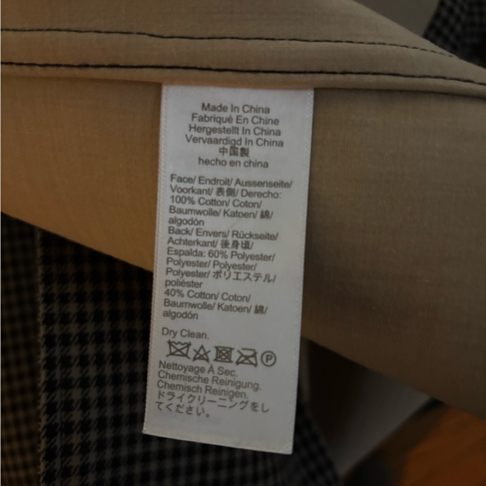 J. Crew Men's Black and Gray Trench Coat - Picture 7 of 8